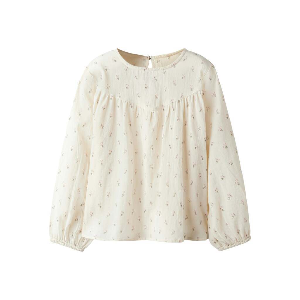 Lil Atelier Noanna Loose Shirt - Turtledove/Flowers - 92 cm