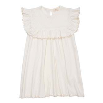 Copenhagen Colors Pointelle Hjerte Kjole - Cream - 92 cm