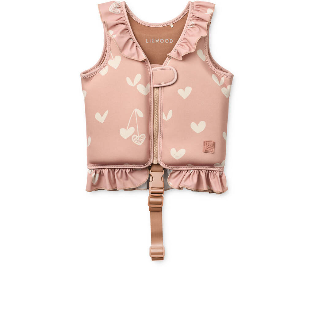 Liewood Dove Swim Vest w/Frill- Sweethearts/Pale tuscany - 1-2 år / 11-15 Kg