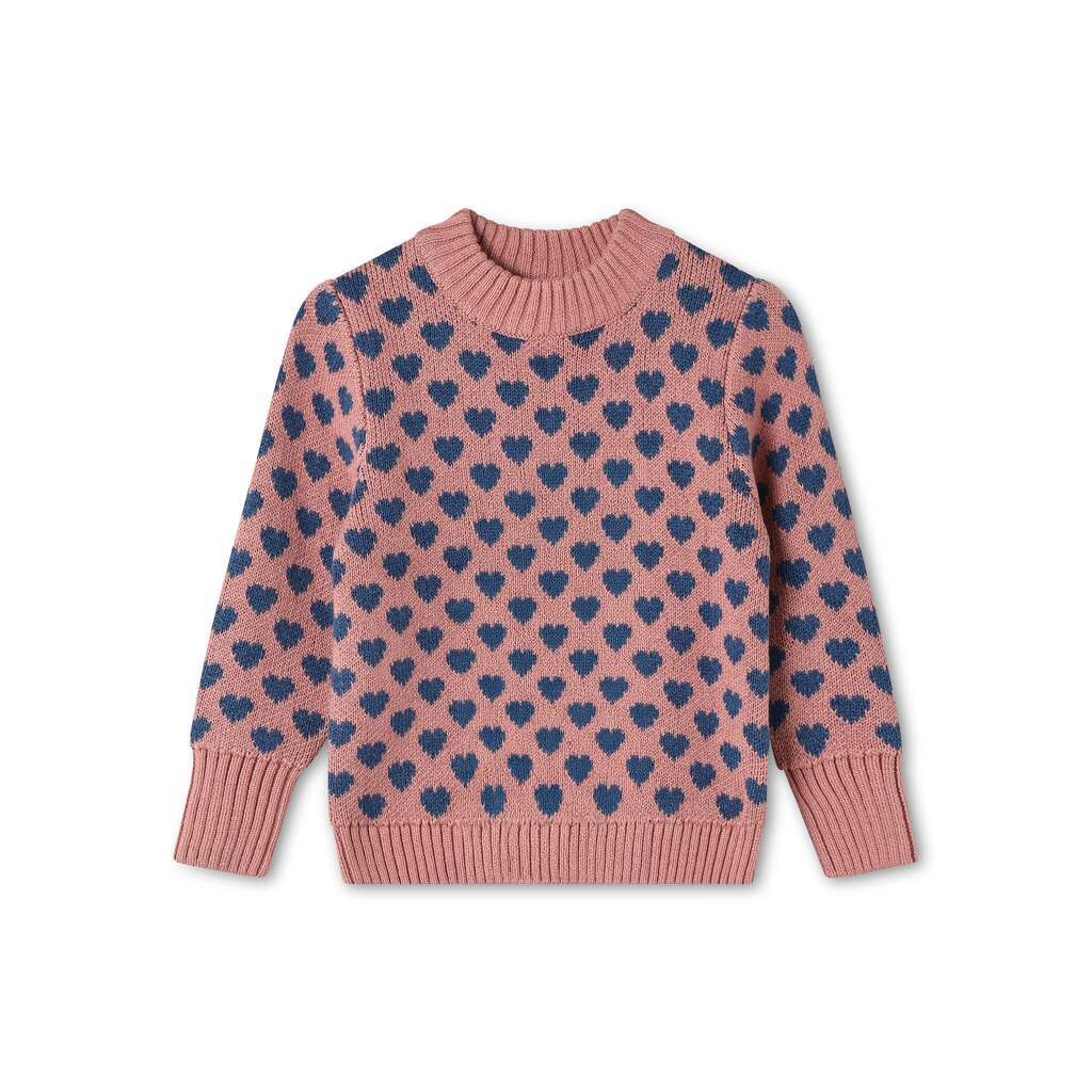 Fliink Janie Heart Pullover - Ash Rose - 92 cm
