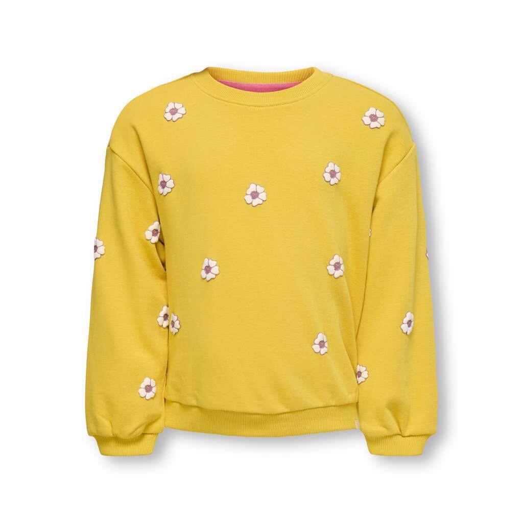 Only Mini Sunny Loose Sweatshirt - Spicy Mustard/Sunflower - 92 cm