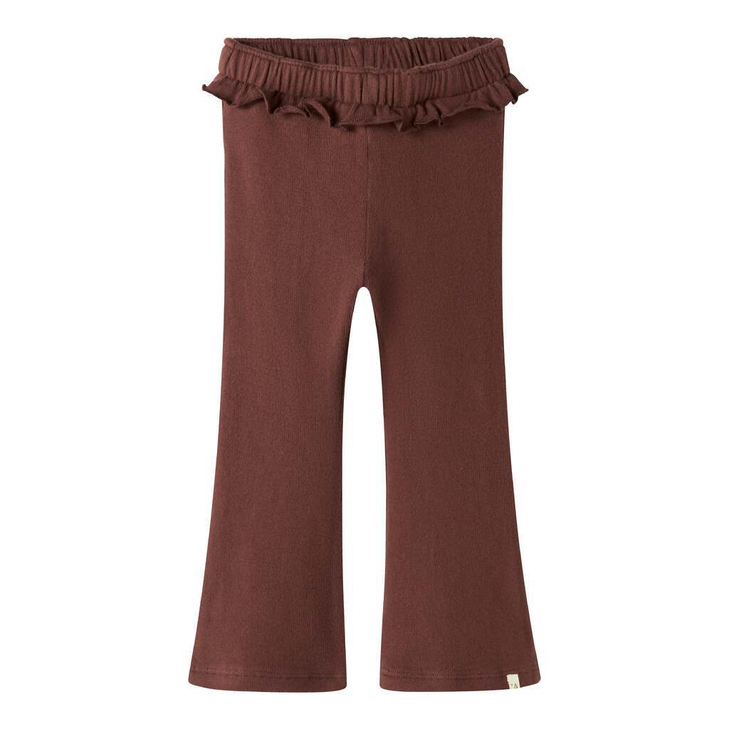 Lil Atelier Thora Hun Bootcut Pants - Hot Chocolate - 92 cm