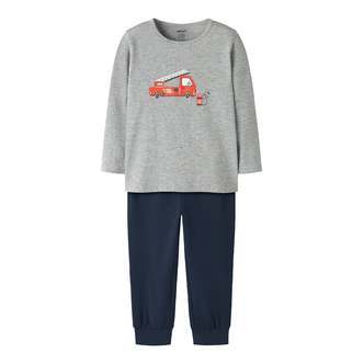 Name It Nightset Grey Firetruck NOOS - Grey Melange - 86/92 cm