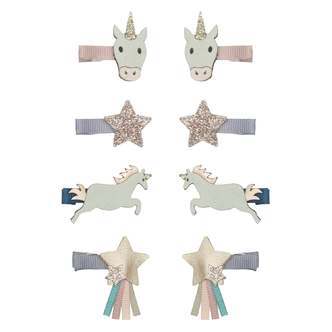Mimi & Lula 8 hårclips - Mini Unicorn Little Prince