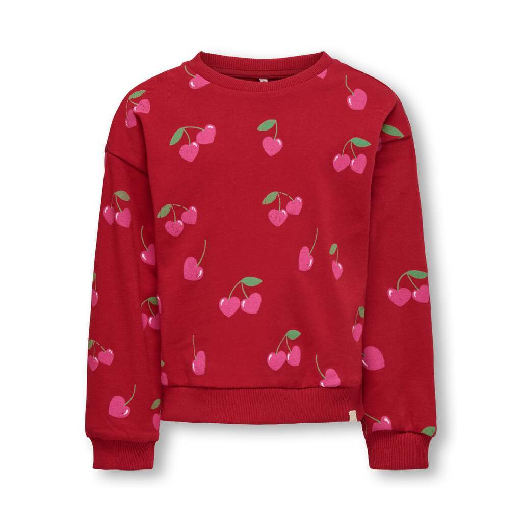 Only Mini Artsy Loose Sweatshirt - Equestrian Red - 92 cm