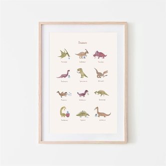 Mushie Dinosaur Plakat - 50x70 cm