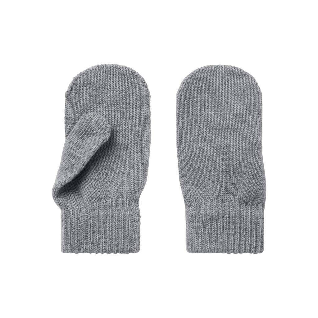 Name It Magic Knit Mittens - Grey Melange - One Size