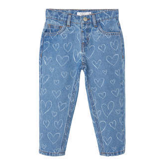 Name It Bella Shaped Jeans - Dark Blue Denim Hearts - 92 cm