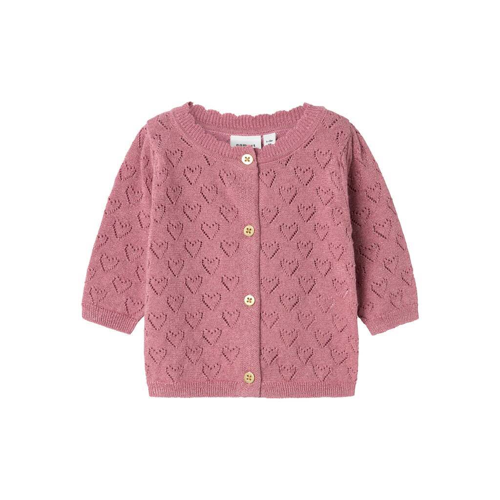 Name It Riglitter Strik Cardigan - Mauve Orchid - 50 cm
