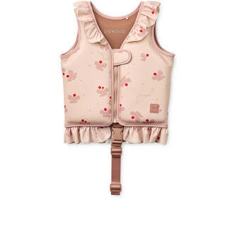 Liewood Dove Swim Vest w/Frill- Butterfly/Apple blossom - 1-2 år / 11-15 Kg