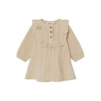 Lil Atelier Foya Dress - Wood Ash - 56 cm