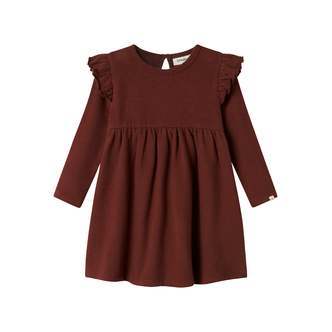 Lil Atelier Thora Hee Dress - Hot Chocolate - 92 cm
