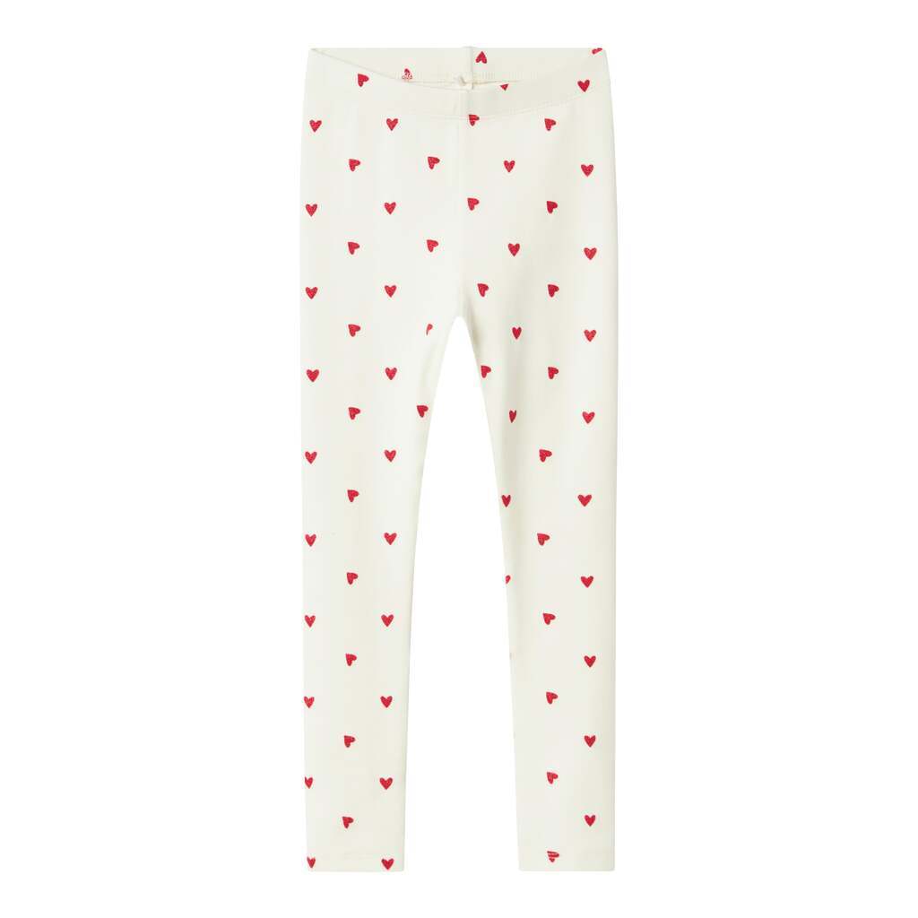 Name It Heart Leggings - Cloud Dancer - 92 cm