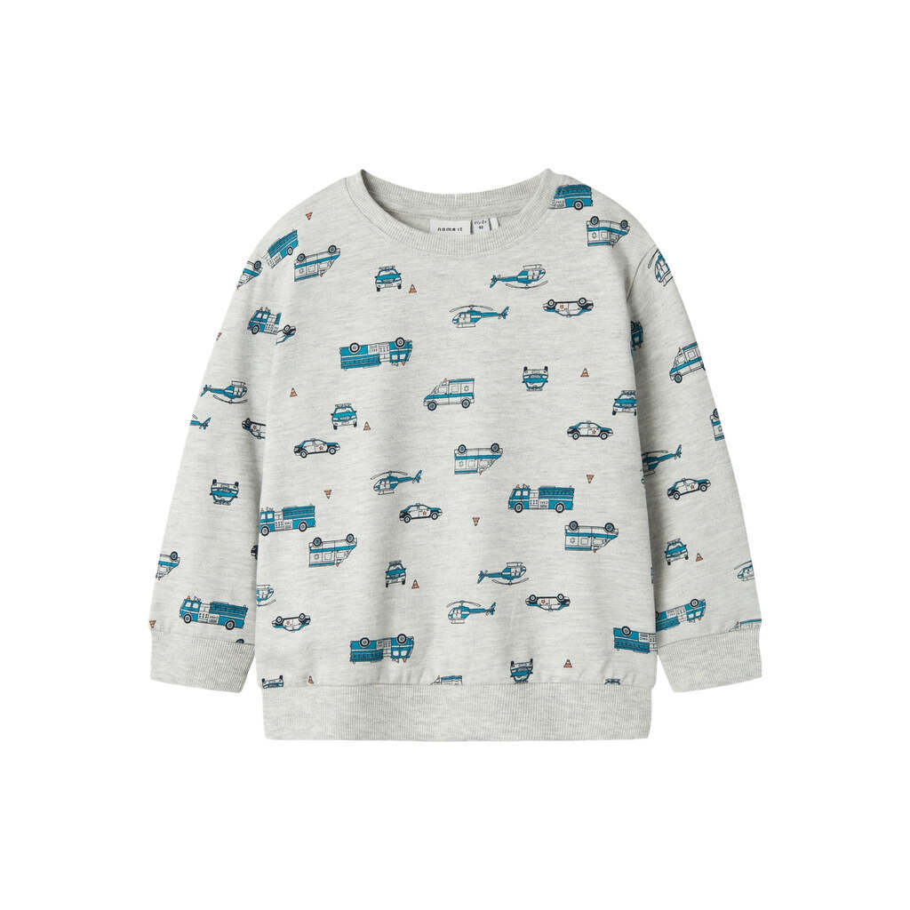 Name It Troy sweat shirt - Light Grey Melange - 92 cm