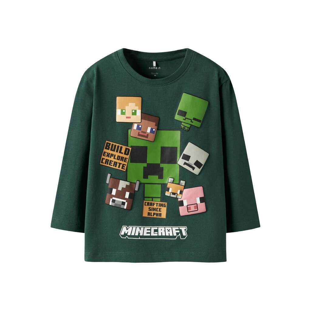 Name It Nyle Minecraft Top - Bistro Green - 92 cm
