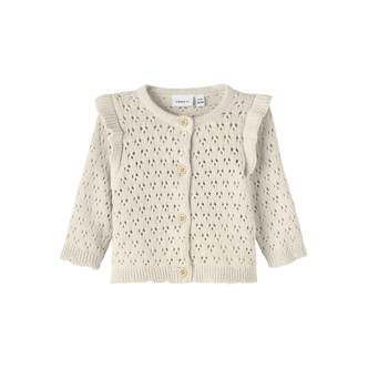 Name It Karandi Strik Cardigan - Peyote Melange - 56 cm