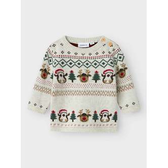 Name It Ralko LS Knit - Peyote Melange - 50 cm