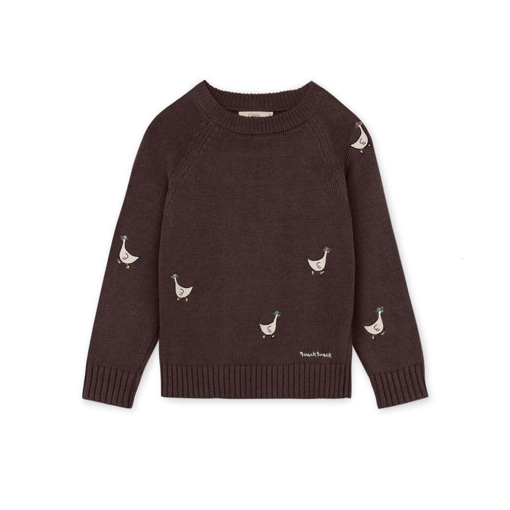 Fliink Mahdi Knit Pullover - Coffee Bean - 80 cm