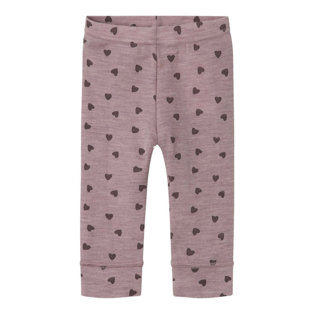 Name It Wang Wool Rib Legging - Purple Dove - 50 cm
