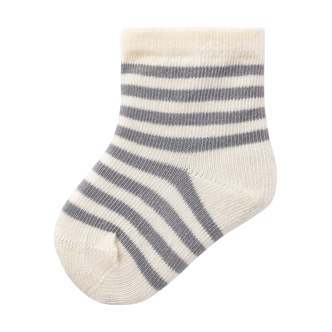 Lil Atelier - Love Stripe Strømper - Silver Filigree - 50/56