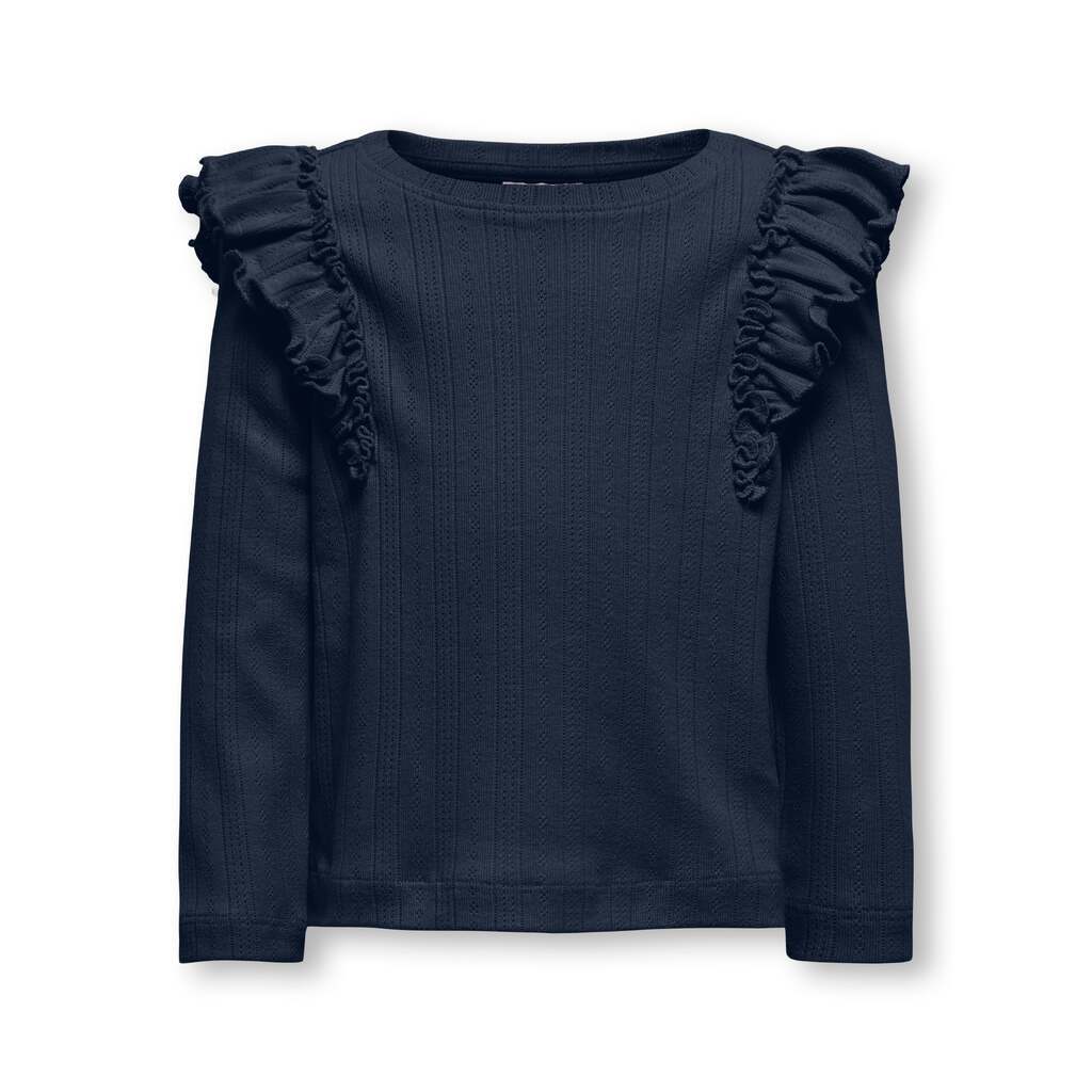 Only Mini Alice Life Frill Top - Navy Blazer - 92 cm