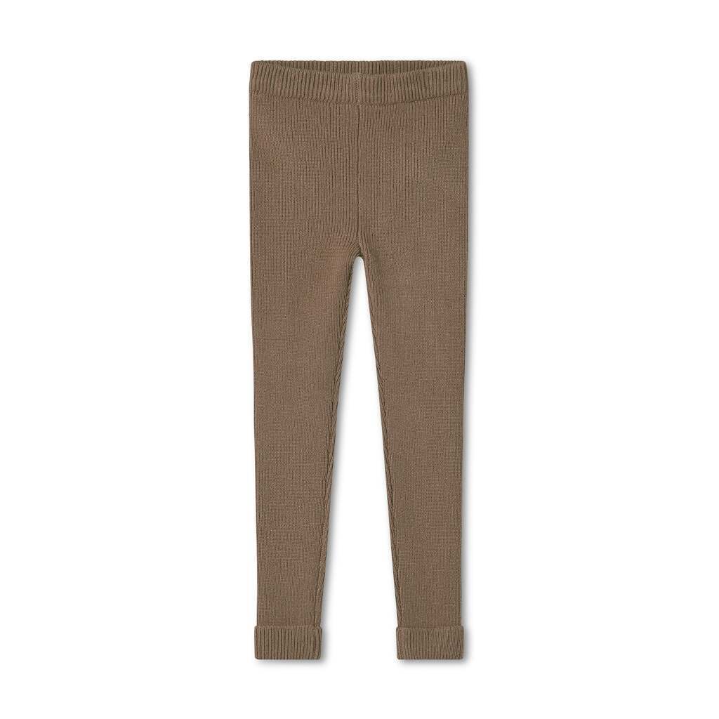 Fliink Benna Rib Leggings - Pine Bark - 86 cm