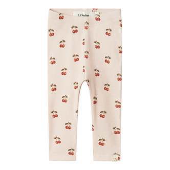 Lil Atelier Lavo Elf Leggings NOOS - Silver Peony/Cherry - 56 cm