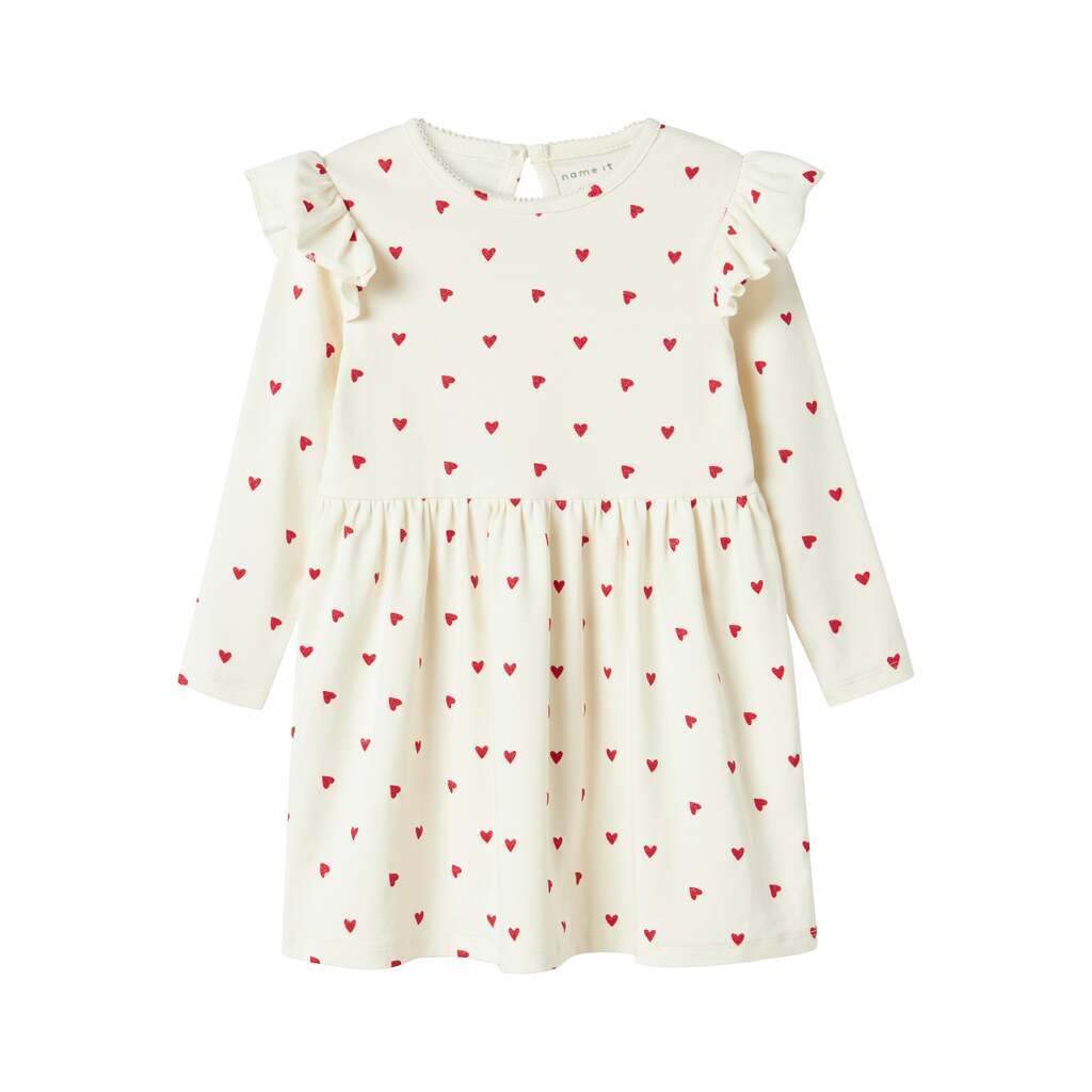 Name It Heart Dress - Cloud Dancer - 92 cm