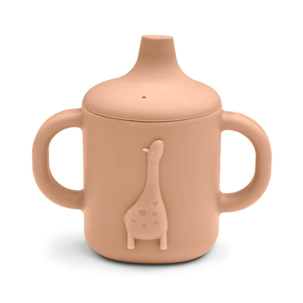 Liewood Amelio Giraffe Sippy Cup - Tuscany rose