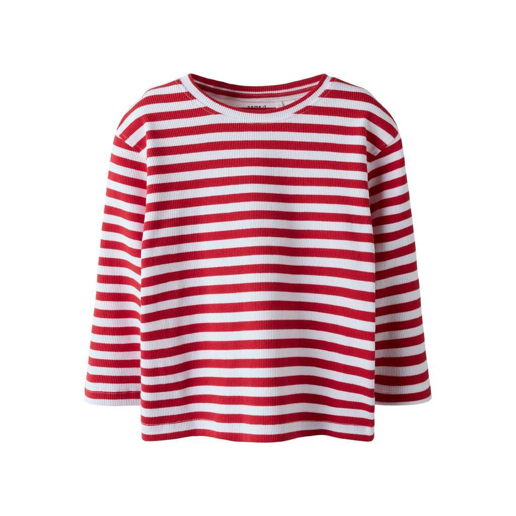 Name It Folisa Reg Top -  Bright White/Chinese Red - 92 cm