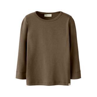Lil Atelier Gayo LS Slim Top NOOS - Shitake - 92 cm