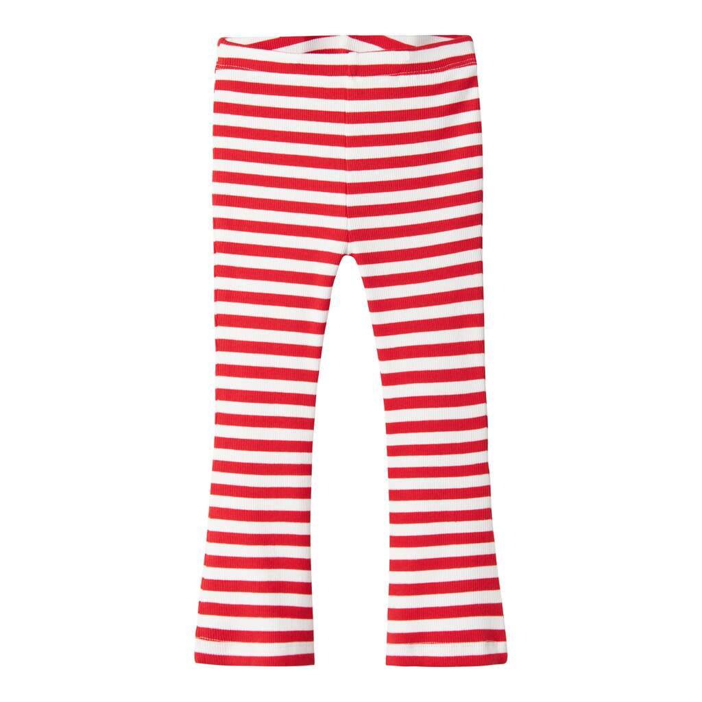 Name It Folisa Flared Pant -  Bright White/Chinese Red - 92 cm