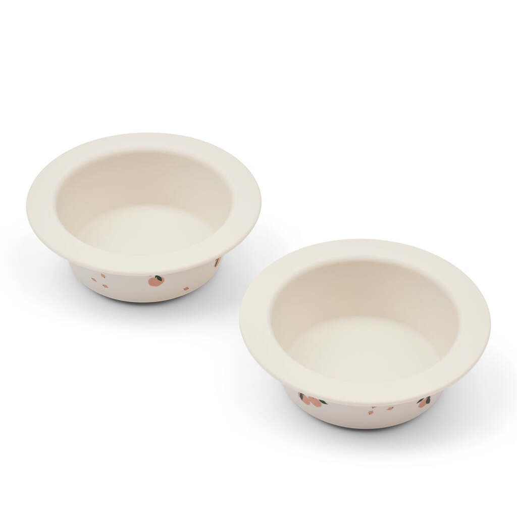 Liewood Peony Skridsikker skål - 2 pak - Peach / Sea shell