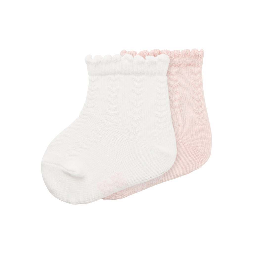 Name It Ditta 2 pack strømper - Bright White/Ballerina - 50/56 cm