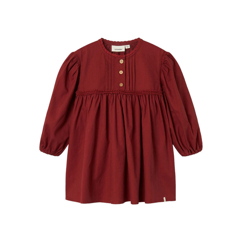 Lil Atelier Rhodette Loose Dress - Spiced Apple - 92 cm