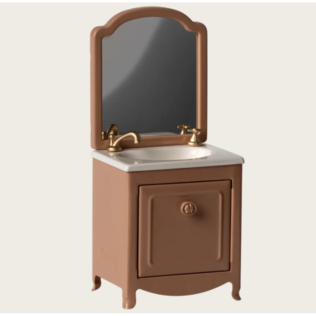 Maileg Baderumsmøbel, mus- Mørk Pudder