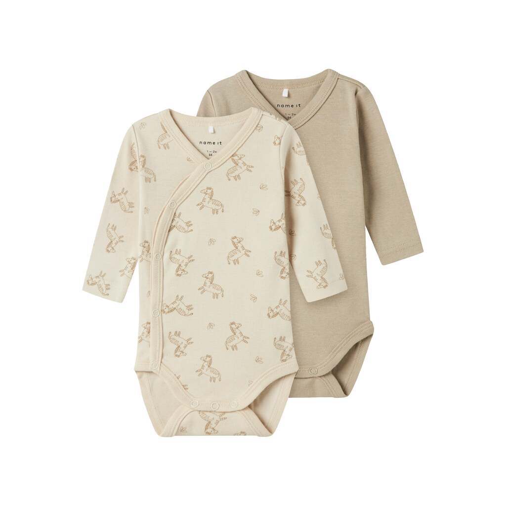 Name It Wrap Body 2 pak Zebra - Rainy Day - 50 cm