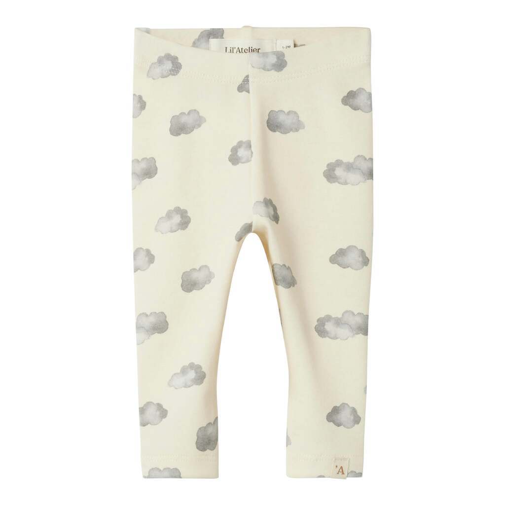 Lil Atelier Layo Kim Leggings NOOS - Turtledove/Blue Cloud - 56 cm