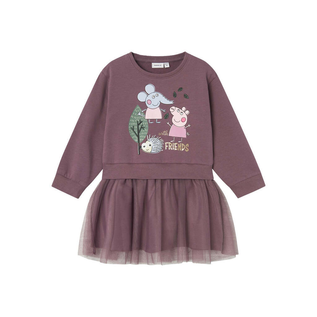 Name It Ordi Gurli Gris Sweatdress - Arctic Dusk - 86 cm