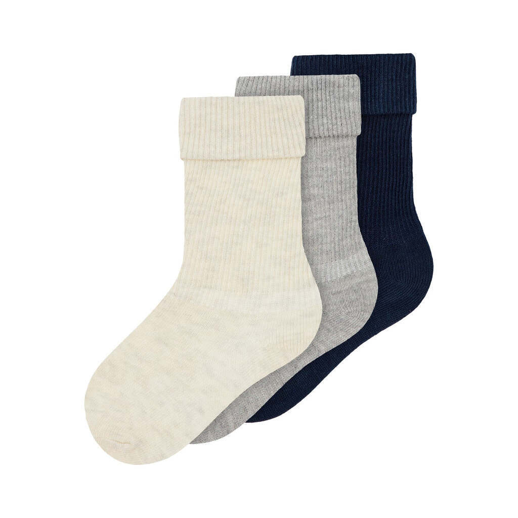Name It Neel 3 pack strømper - Dark Sapphire - 50/56 cm