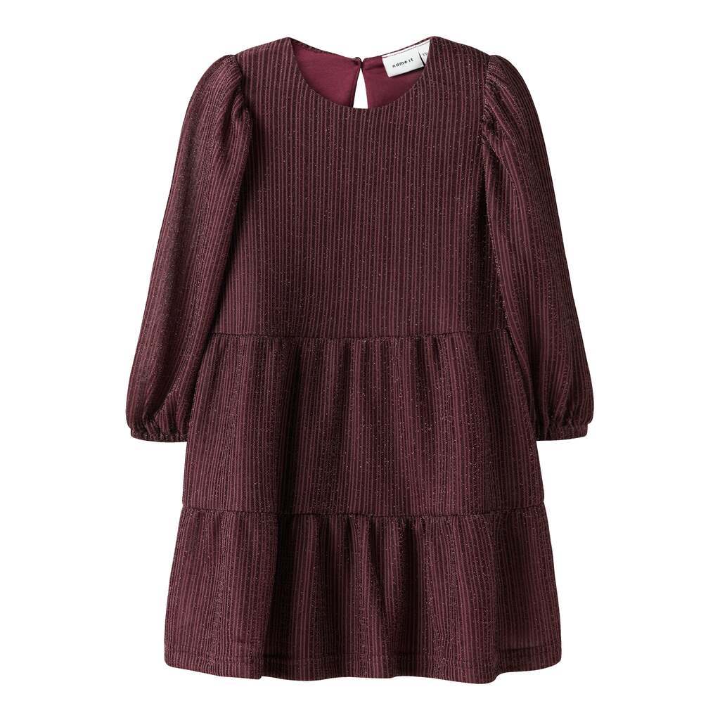 Name It Risilk LS Dress - Burgundy - 92 cm