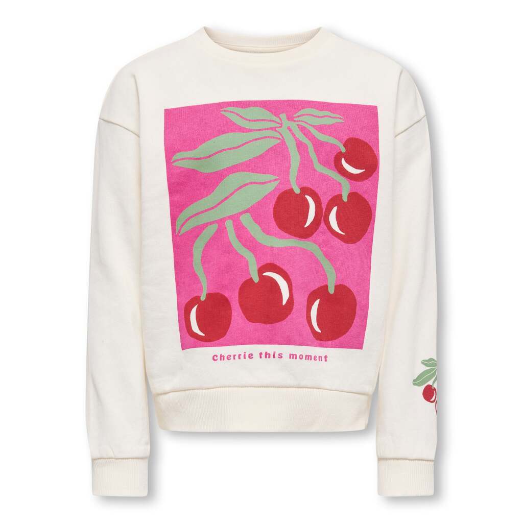 Only Mini Artsy Loose Sweatshirt - Tofu - 92 cm