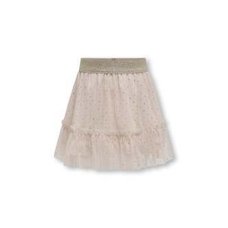 Only Mini Adaline Gold Dot Tulle Skirt - Silver Gray - 86 cm