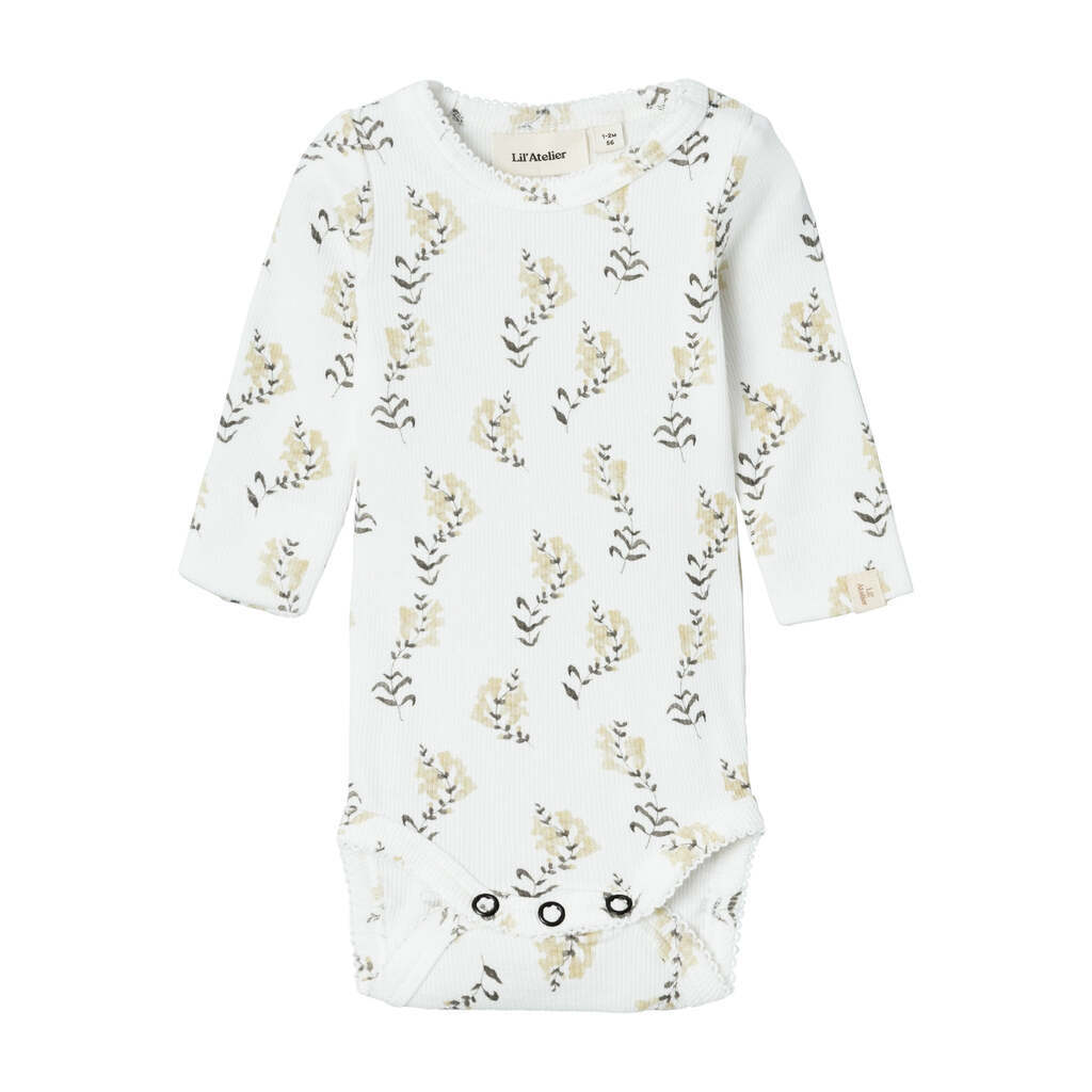 Lil Atelier Gavo Slim Body - Cocnut Milk/Yellow Flower - 56 cm