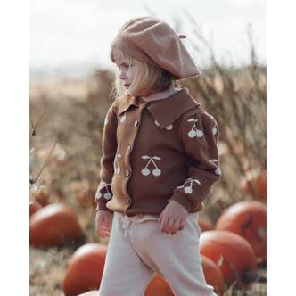White Cherry cardigan - Brown / 3-4y - 104cm