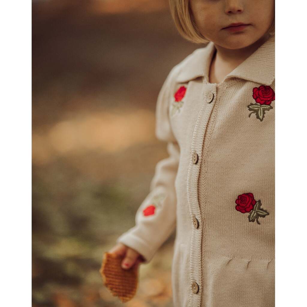Elegant Rose cardigan - Beige / 2-3y - 98cm