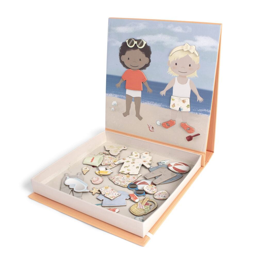 Magnetisk spil - Påklædningsfigurer - En dag på stranden