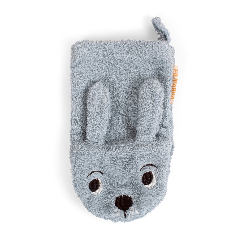 Vaskehandske med hare GOTS