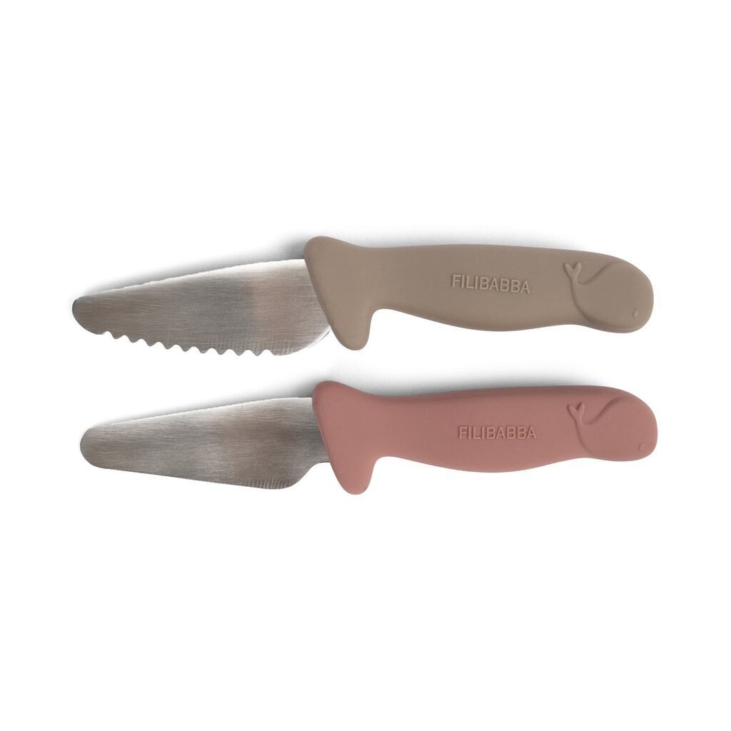 Knivsæt til børn - 2-pak - Warm Grey + Rose