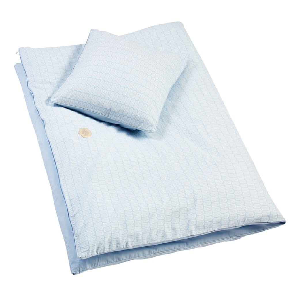 Baby sengetøj GOTS (70x80 cm)   Indian - Nordic Blue
